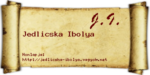 Jedlicska Ibolya névjegykártya
